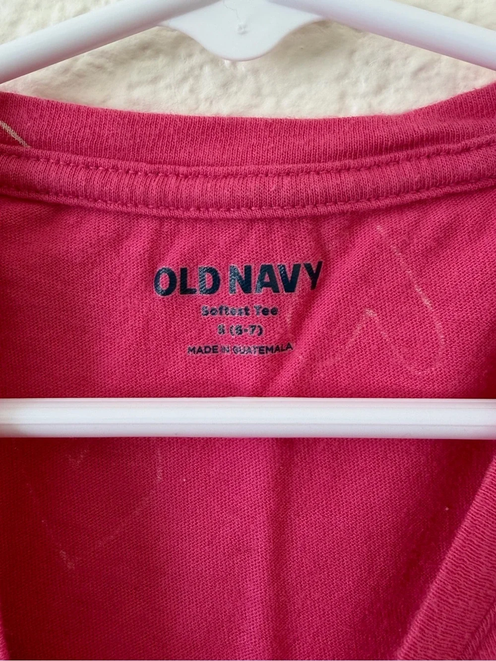 Old Navy Pink Heart Softest Tee